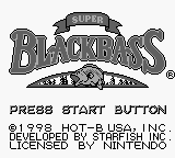 Super Black Bass title screen for GameBoy
